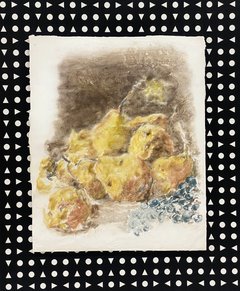 pear and grapes